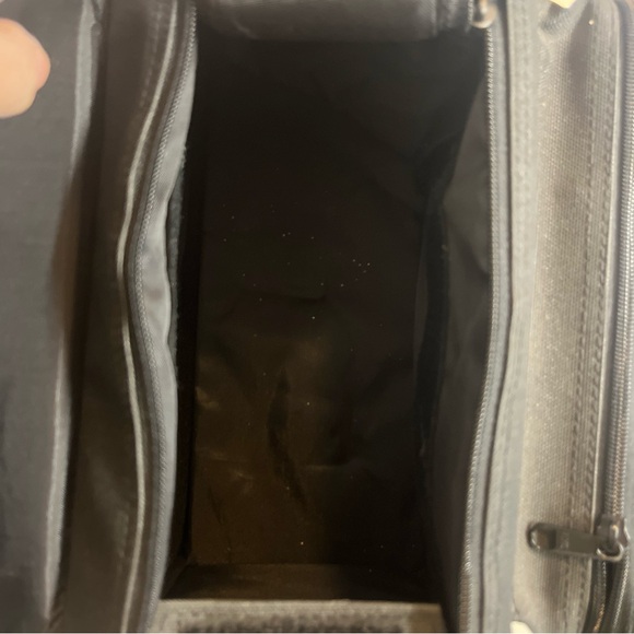 Vintage Canon Black Canvas Camera Bag Pockets Shoulder Strap Leather - Picture 8 of 13